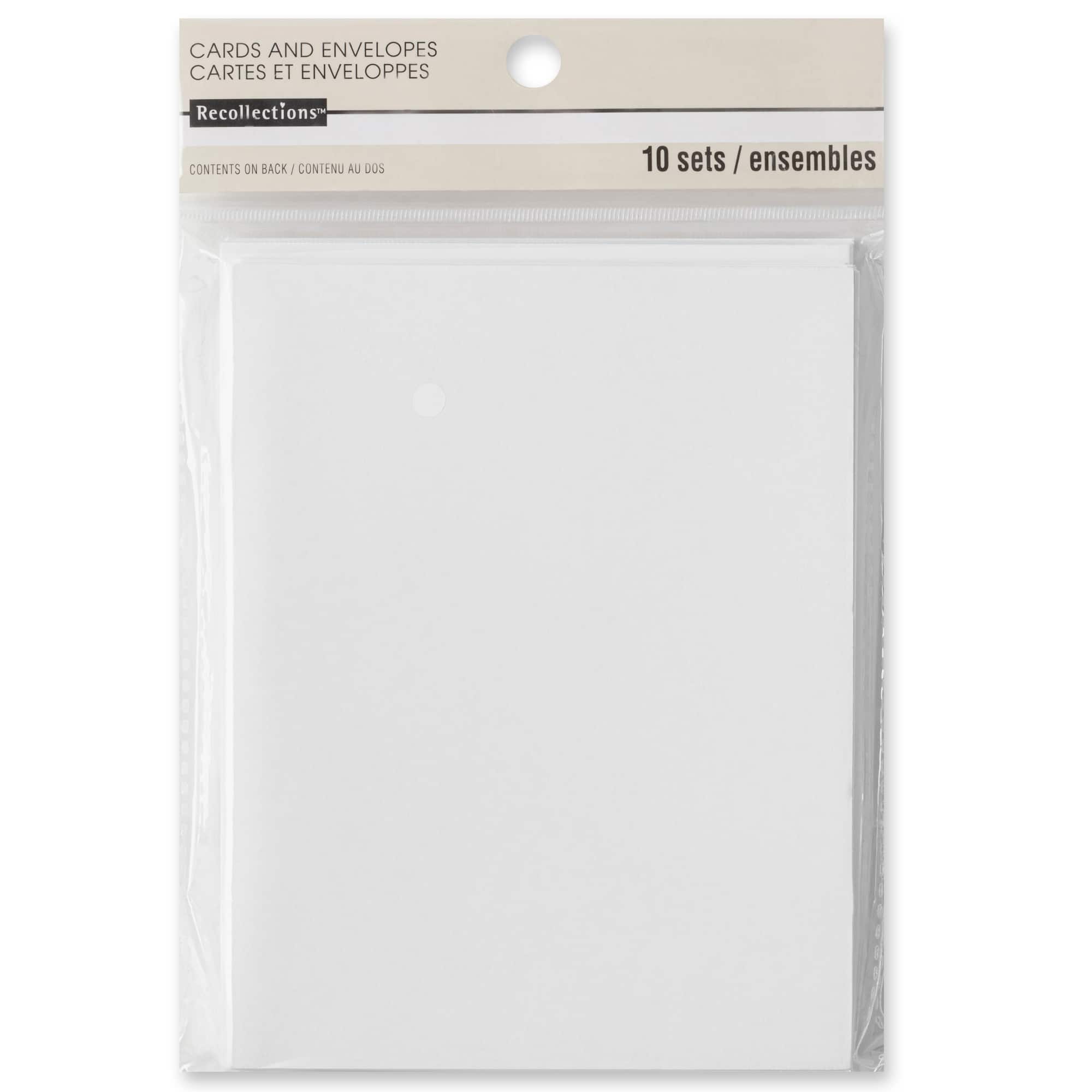 White Cards & Envelopes by Recollections™, 4.25" x 5.5"